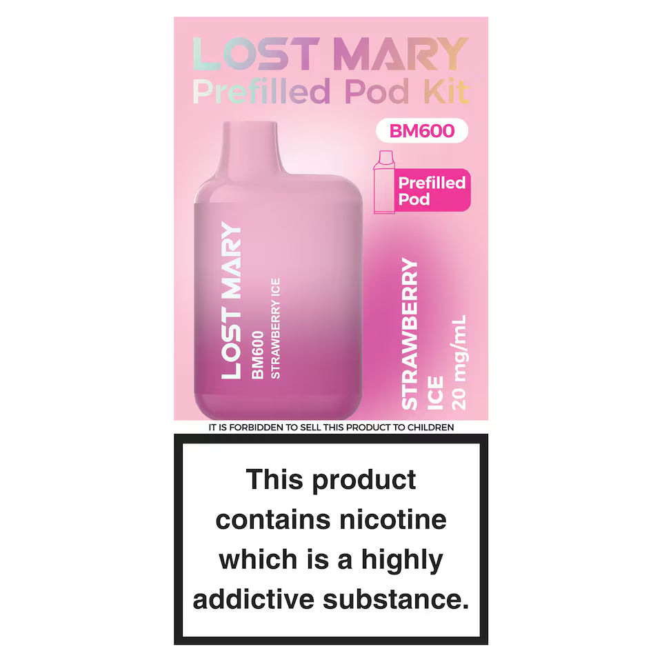 Lost Mary BM600 Prefilled Pod Kit Strawberry Ice