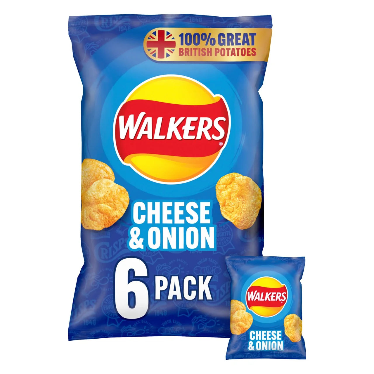 Walkers 6 pack Cheese & Onion