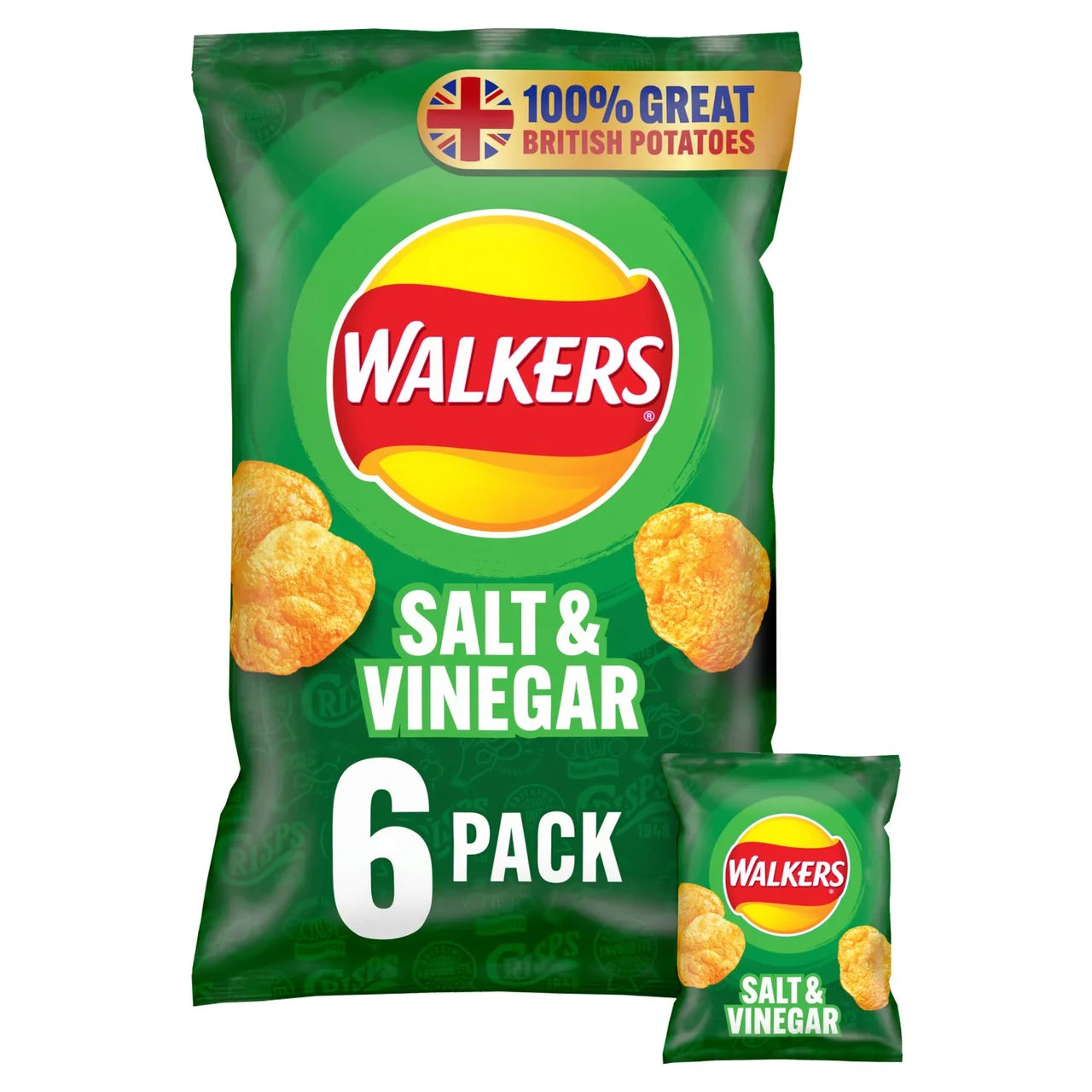 Walkers Crisps 6 pack Salt & Vinegar