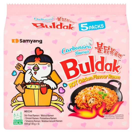 Buldak Carbonara Hot Chicken Flavour 5 Pack