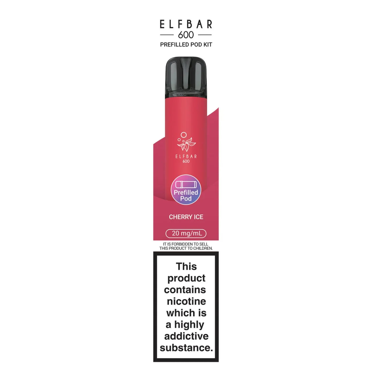 Elfbar 600 Prefilled Pod Kit Cherry Ice