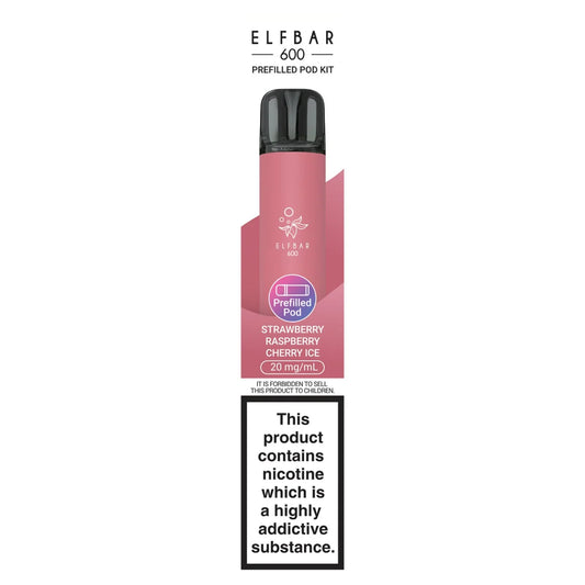 Elfbar 600 Prefilled Pod Kit Strawberry Raspberry Cherry Ice