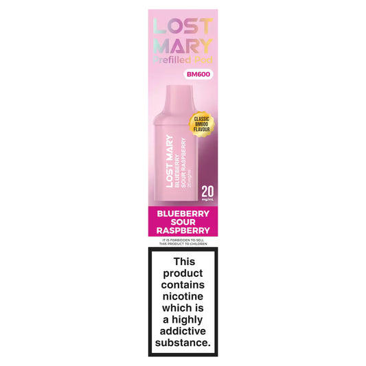Lost Mary BM600 Refill Pod Blueberry Sour Raspberry
