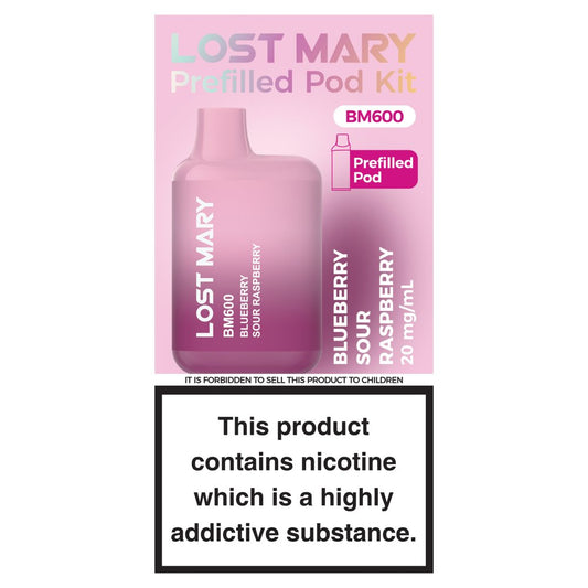 Lost Mary BM600 Prefilled Pod Kit Blueberry Sour Raspberry