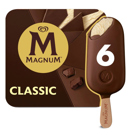 Magnum Classic Chocolate Ice Cream 6 Pack