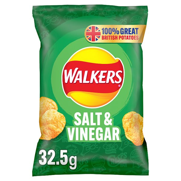 Walkers Crisps Salt & Vinegar 32.5