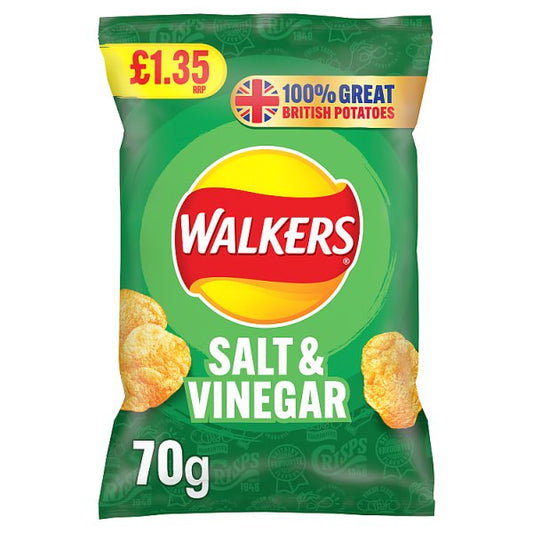 Walkers Crisps Salt & Vinegar 70g