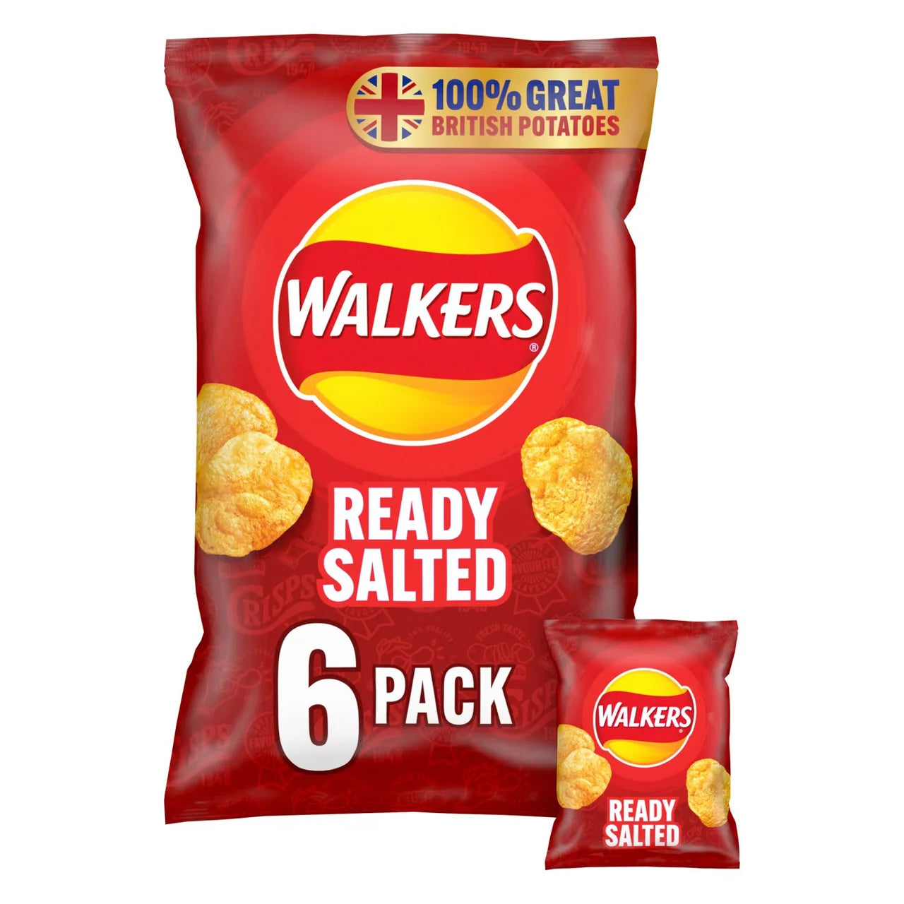 Walkers Crisps 6 pack Ready Salted